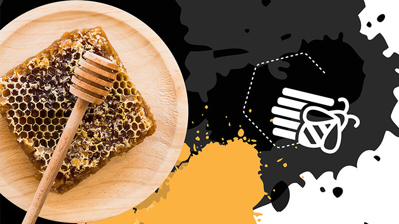 Projekt logotypu wraz z wizualizacją, pszczelarz - Fabryka Miodu